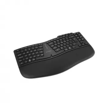 Kensington Pro Fit Ergo KB675 EQ TKL Rechargeable Keyboard, Tenkeyless (80 - 87%), Wireless, Bluetooth, Membrane, QWERTY, Black