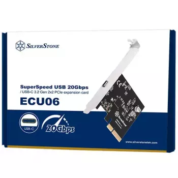 Silverstone ECU06 Internal USB 3.2 Gen 2 Adapter PCIe Low-profile