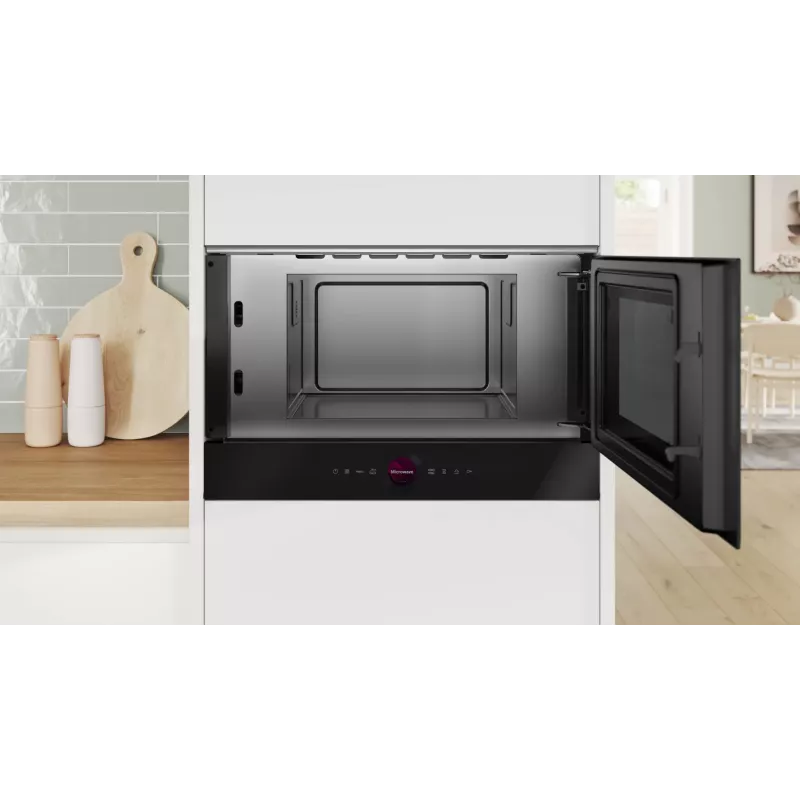 Bosch Serie 8 BFR7221B1 microwave Black Solo microwave Built-in 21 L 900 W