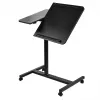 Mobile height-adjustable portable desk stand MACLEAN MC-121 B — adjustable height, tilt, castor wheels, 30 kg load, black