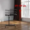Mobile height-adjustable portable desk stand MACLEAN MC-121 B — adjustable height, tilt, castor wheels, 30 kg load, black