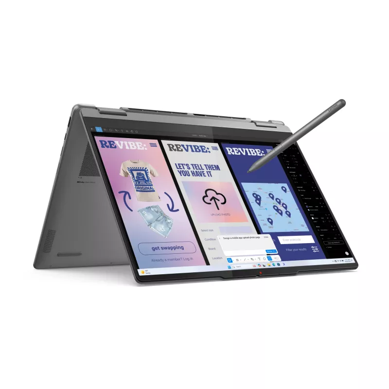 Laptop Lenovo YOGA 7 2-in-1 14 inch Ultra 5 226V, 16GB LPDDR5x, 1TB NVMe, OLED WUXGA, Windows 11 Home, Luna Grey
