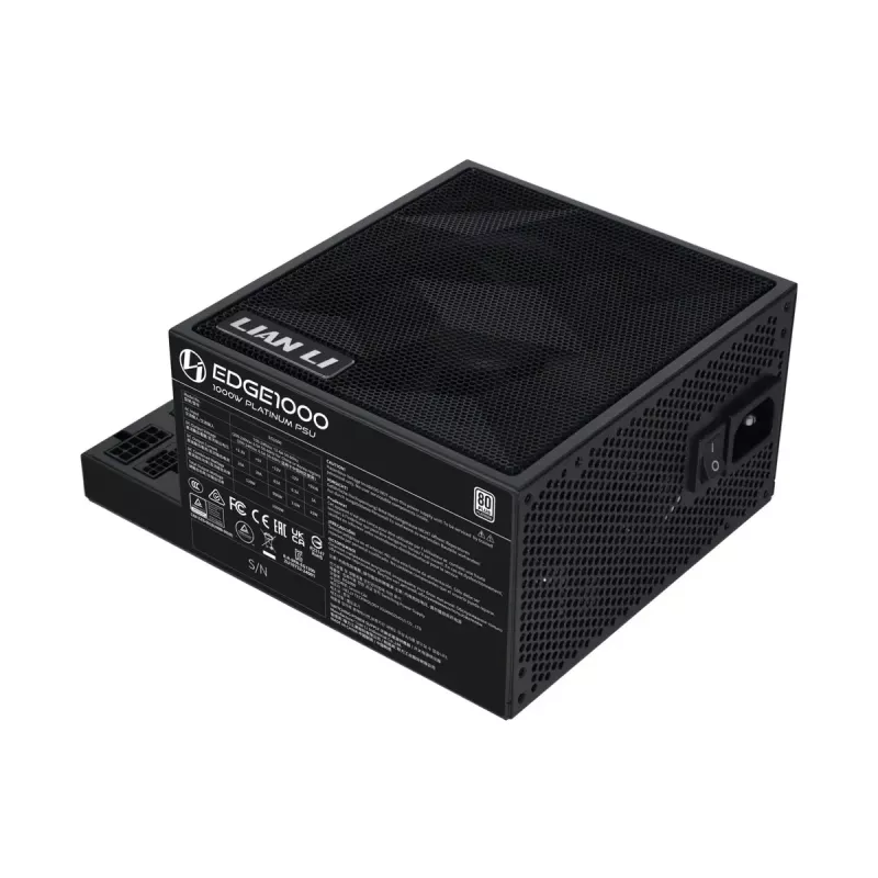 Lian Li EDGE EG1000 1000 W ATX 3.1 Power Supply, 80 PLUS Platinum, Black