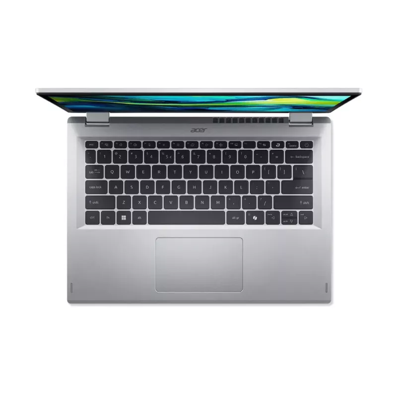 Hybrid (2-in-1) laptop Acer Aspire Go Spin 14 AGSP14-31PT-C72L — 14 inch WUXGA touchscreen, Intel N150, 16 GB LPDDR5, 512 GB SSD, Windows 11 Home, Silver