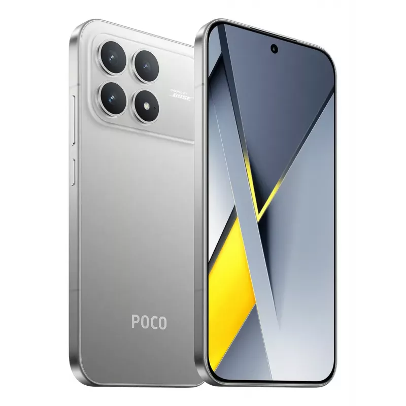 Smartphone POCO F8 Pro 6.59 inch Dual SIM 5G, Snapdragon 8 Elite, 12 GB RAM, 512 GB, 6210 mAh, Silver/Titanium