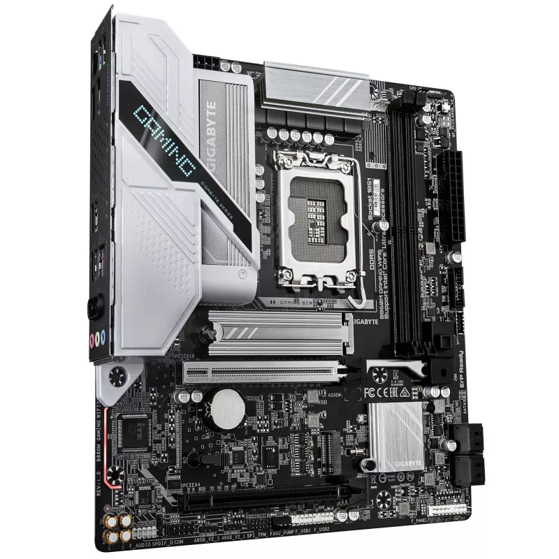 Motherboard GIGABYTE B860M GAMING WIFI6 — Micro ATX, LGA 1851, DDR5 up to 9066MHz, 2 DIMM, PCIe 5.0, 2.5GbE, Wi‑Fi 6E