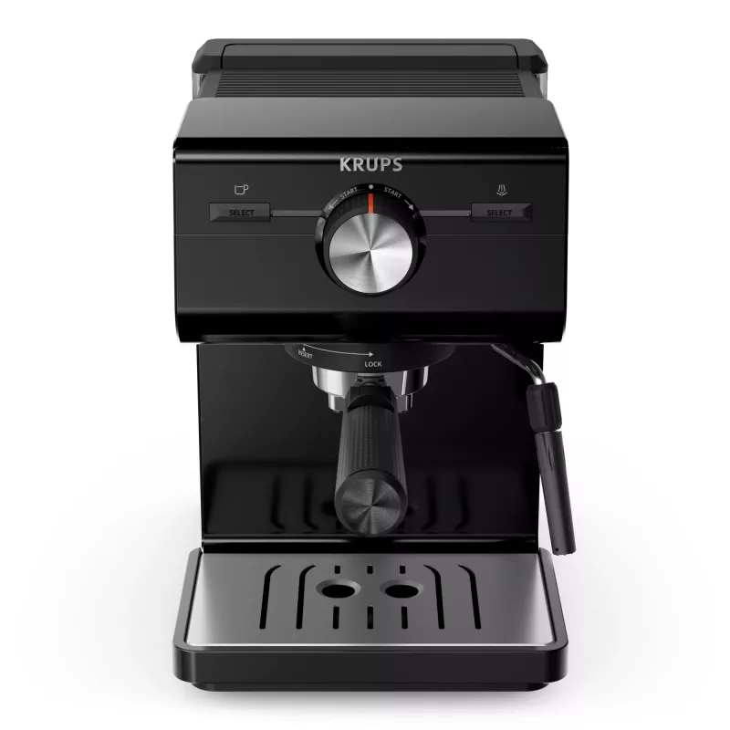 Espresso machine KRUPS XP3818 1.5L / 2 L water tank, boiler heating, steam pipe, countertop semi-auto