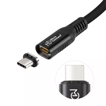 USB4 Gen 3x2 USB-C to USB-C cable MicroConnect MC-LS-USB4CC0.15, 0.15 m, black