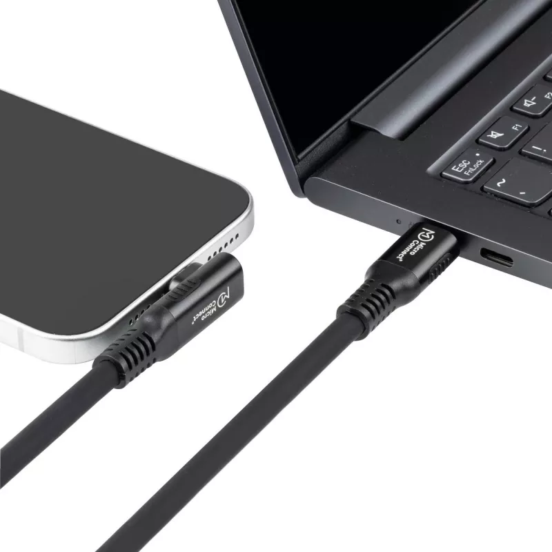 USB4 Gen 3x2 USB-C to USB-C cable MicroConnect MC-LS-USB4CC0.15-A — 0.15 m, black