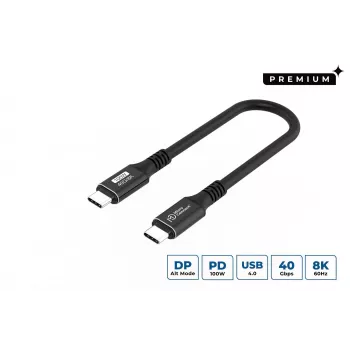 Microconnect USB4CC015 USB cable USB4 Gen 3x2 0.15 m USB C Black