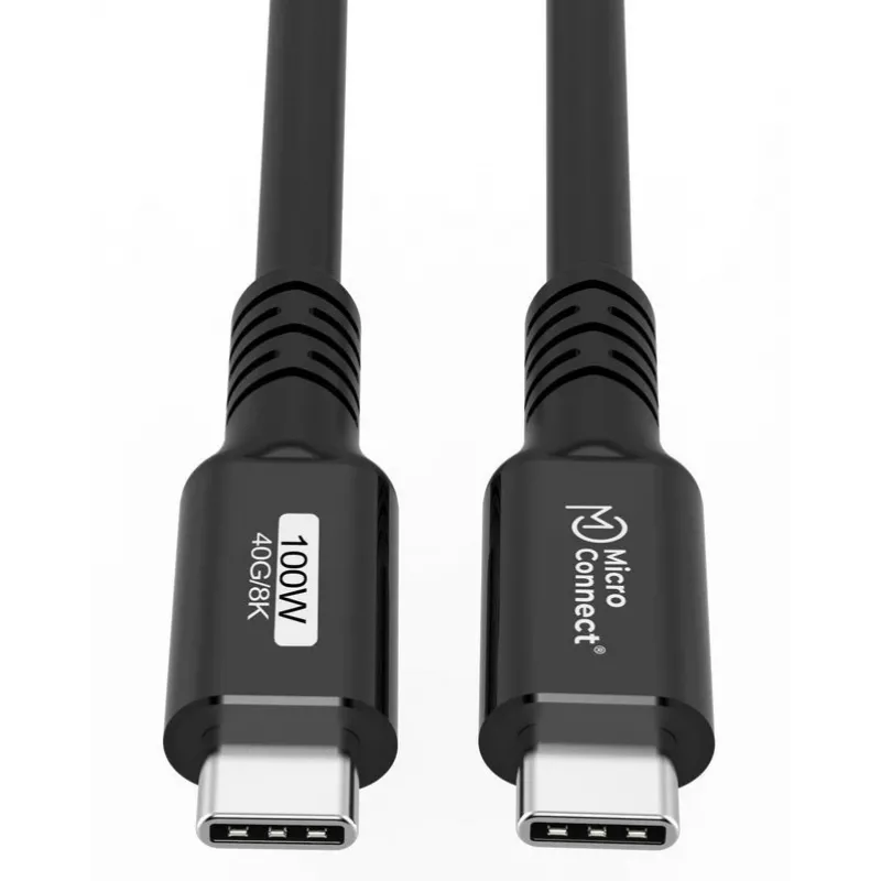 Microconnect USB4CC015 USB cable USB4 Gen 3x2 0.15 m USB C Black