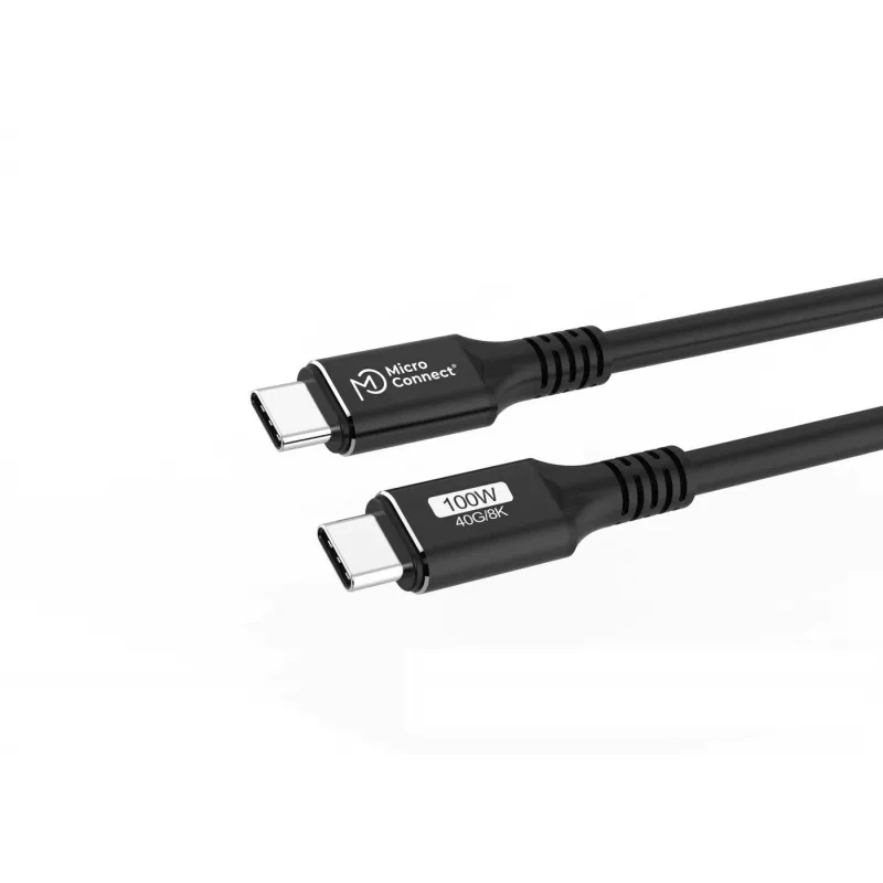 Microconnect USB4CC015 USB cable USB4 Gen 3x2 0.15 m USB C Black