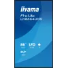 Digital signage flat panel IIYAMA LH8664UHS-B3AG — 85.6 inch (2.17 m) 3840x2160 4K IPS, 450 cd/m², Wi‑Fi, Android, 24/7, Black
