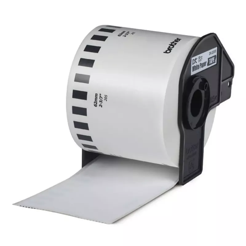 Continuous label Brother DK22205 Black on White 6.2cm x 30.48m