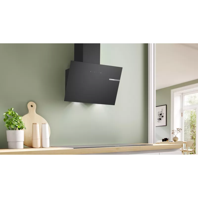 Bosch Serie 2 DWK65DK60 cooker hood Wall-mounted Black 430 m³/h