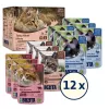 Wet cat food BOZITA 9116321 12×85 g — grain‑free adult pouches with beef, deer, chicken liver (moist, 82% moisture)