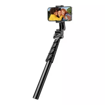 Selfie stick UGREEN LP680 Bluetooth with remote, extension up to 1.7 m, max height 180 cm, universal compatibility, black