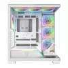 PC case MODECOM VOLCANO STELLAR PLUS ARGB MIDI 8F WHITE — mid-tower, ATX, tempered glass, ARGB lighting, 8 fans, GPU up to 42 cm