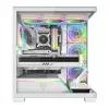 PC case MODECOM VOLCANO STELLAR PLUS ARGB MIDI 8F WHITE — mid-tower, ATX, tempered glass, ARGB lighting, 8 fans, GPU up to 42 cm