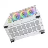 PC case MODECOM VOLCANO STELLAR PLUS ARGB MIDI 8F WHITE — mid-tower, ATX, tempered glass, ARGB lighting, 8 fans, GPU up to 42 cm