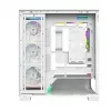 PC case MODECOM VOLCANO STELLAR PLUS ARGB MIDI 8F WHITE — mid-tower, ATX, tempered glass, ARGB lighting, 8 fans, GPU up to 42 cm