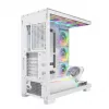 PC case MODECOM VOLCANO STELLAR PLUS ARGB MIDI 8F WHITE — mid-tower, ATX, tempered glass, ARGB lighting, 8 fans, GPU up to 42 cm