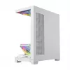 PC case MODECOM VOLCANO STELLAR PLUS ARGB MIDI 8F WHITE — mid-tower, ATX, tempered glass, ARGB lighting, 8 fans, GPU up to 42 cm