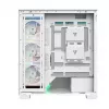 PC case MODECOM VOLCANO STELLAR PLUS ARGB MIDI 8F WHITE — mid-tower, ATX, tempered glass, ARGB lighting, 8 fans, GPU up to 42 cm
