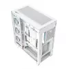 PC case MODECOM VOLCANO STELLAR PLUS ARGB MIDI 8F WHITE — mid-tower, ATX, tempered glass, ARGB lighting, 8 fans, GPU up to 42 cm