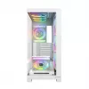PC case MODECOM VOLCANO STELLAR PLUS ARGB MIDI 8F WHITE — mid-tower, ATX, tempered glass, ARGB lighting, 8 fans, GPU up to 42 cm