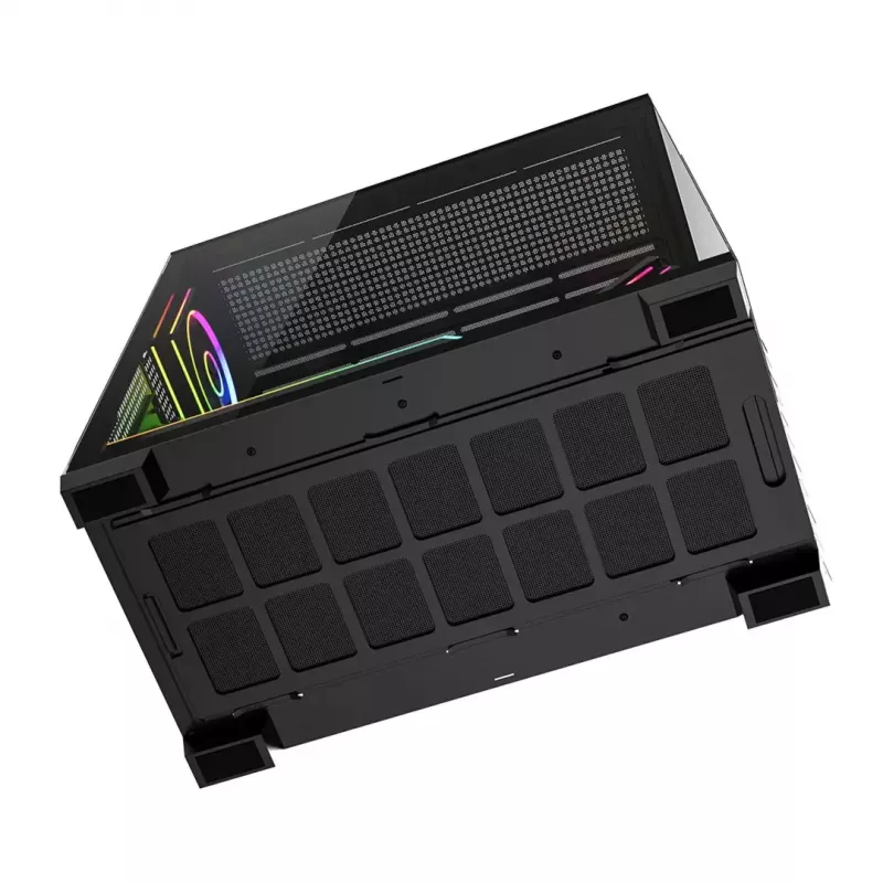 PC mid-tower case MODECOM VOLCANO STELLAR PLUS ARGB MIDI, 5 front fans, tempered glass, USB-C