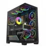 PC mid-tower case MODECOM VOLCANO STELLAR PLUS ARGB MIDI, 5 front fans, tempered glass, USB-C