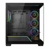 PC mid-tower case MODECOM VOLCANO STELLAR PLUS ARGB MIDI, 5 front fans, tempered glass, USB-C