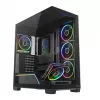 PC mid-tower case MODECOM VOLCANO STELLAR PLUS ARGB MIDI, 5 front fans, tempered glass, USB-C
