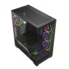 PC mid-tower case MODECOM VOLCANO STELLAR PLUS ARGB MIDI, 5 front fans, tempered glass, USB-C