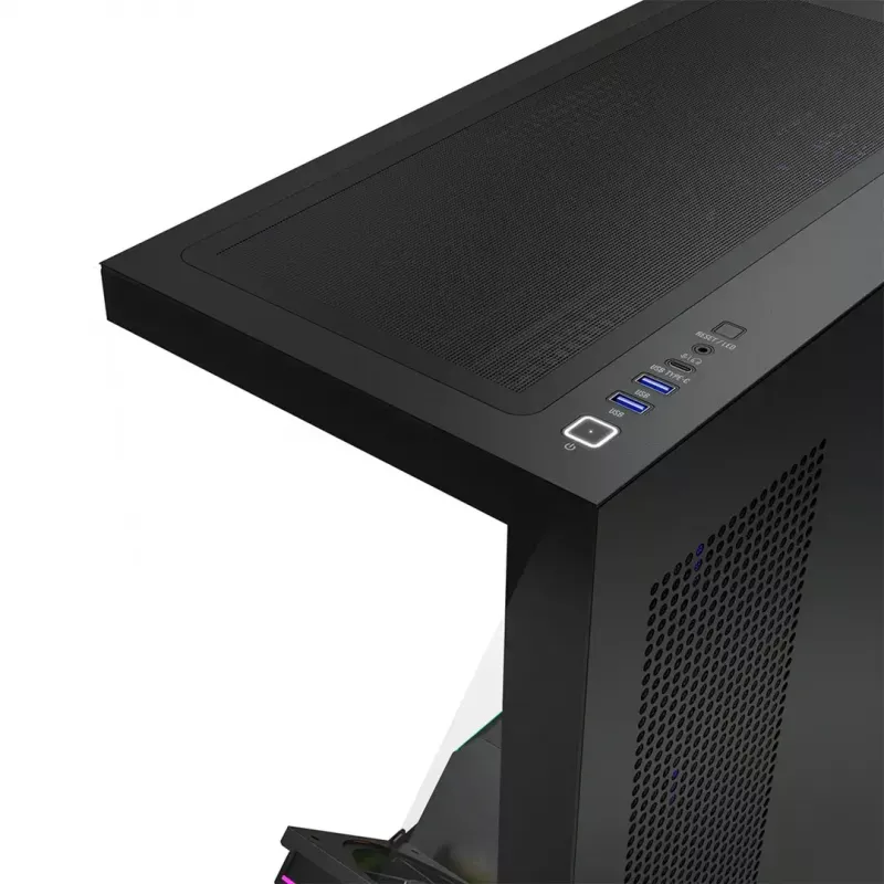 PC mid-tower case MODECOM VOLCANO STELLAR PLUS ARGB MIDI, 5 front fans, tempered glass, USB-C