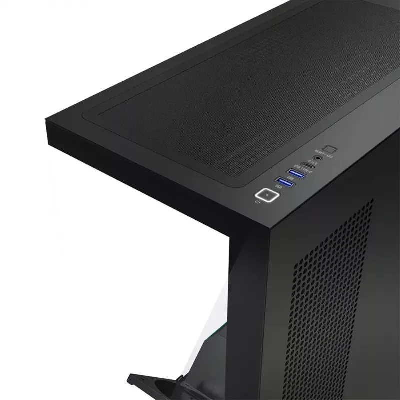 PC case MODECOM VOLCANO STELLAR PLUS MIDI BLACK — mid-tower ATX, tempered glass, USB-C, supports up to 420 mm GPU