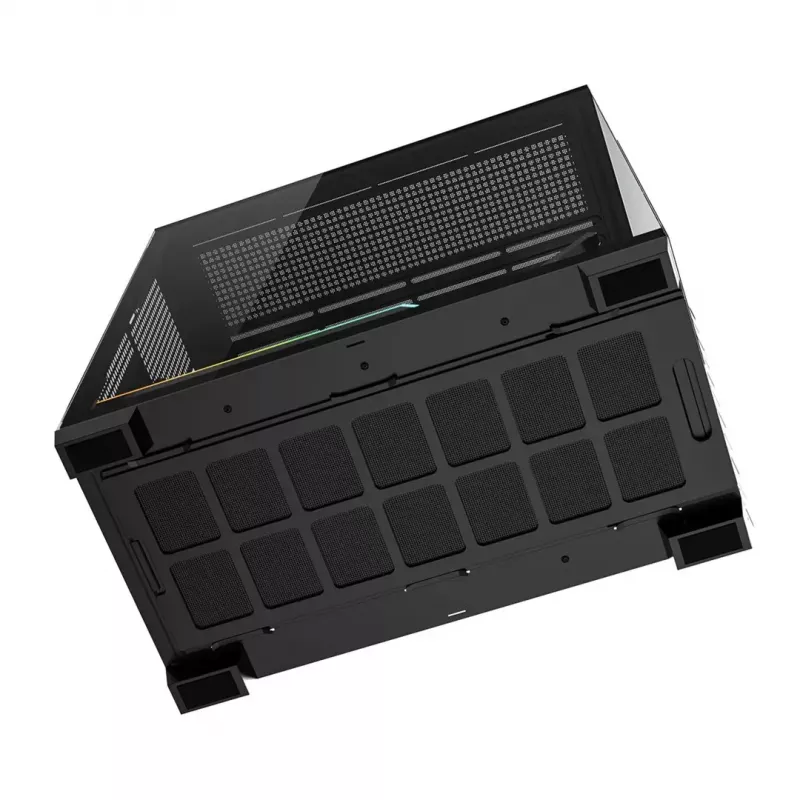 PC case MODECOM VOLCANO STELLAR PLUS MIDI BLACK — mid-tower ATX, tempered glass, USB-C, supports up to 420 mm GPU