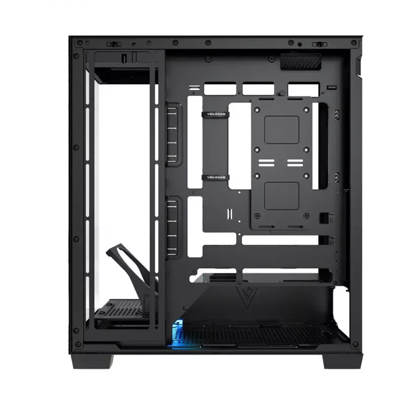 PC case MODECOM VOLCANO STELLAR PLUS MIDI BLACK — mid-tower ATX, tempered glass, USB-C, supports up to 420 mm GPU