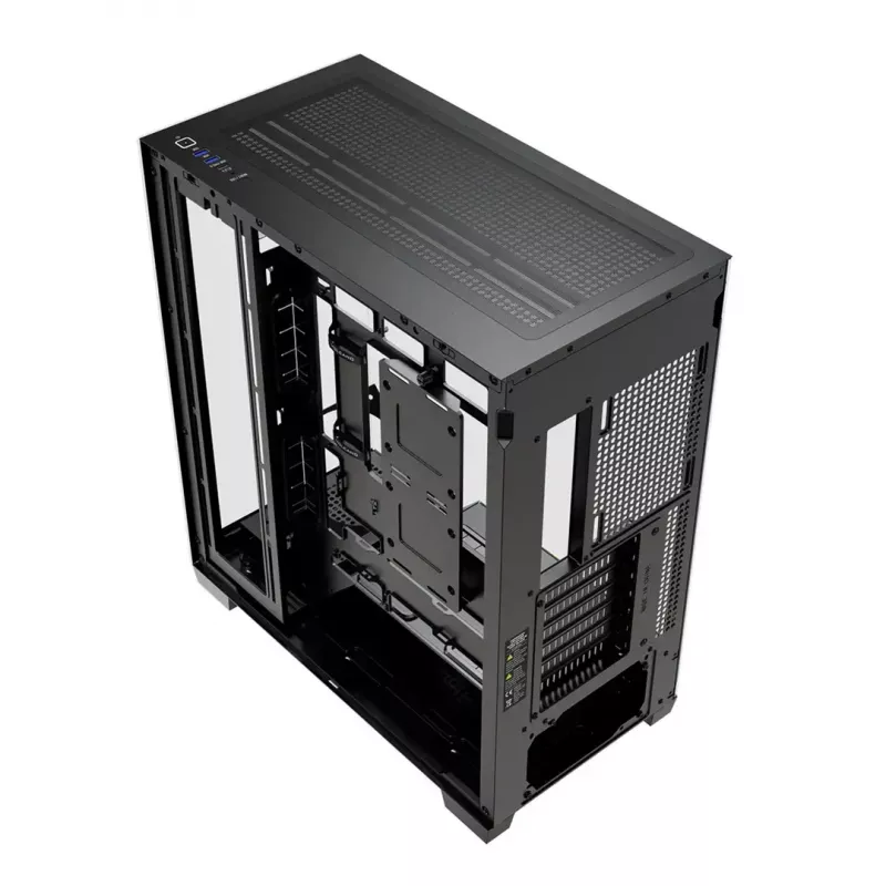 PC case MODECOM VOLCANO STELLAR PLUS MIDI BLACK — mid-tower ATX, tempered glass, USB-C, supports up to 420 mm GPU