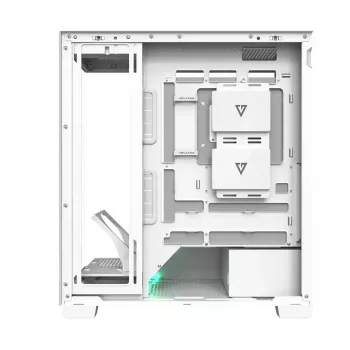 PC case MODECOM VOLCANO STELLAR PLUS MIDI WHITE — Midi Tower, microATX, tempered glass, USB-C, supports GPU 420 mm