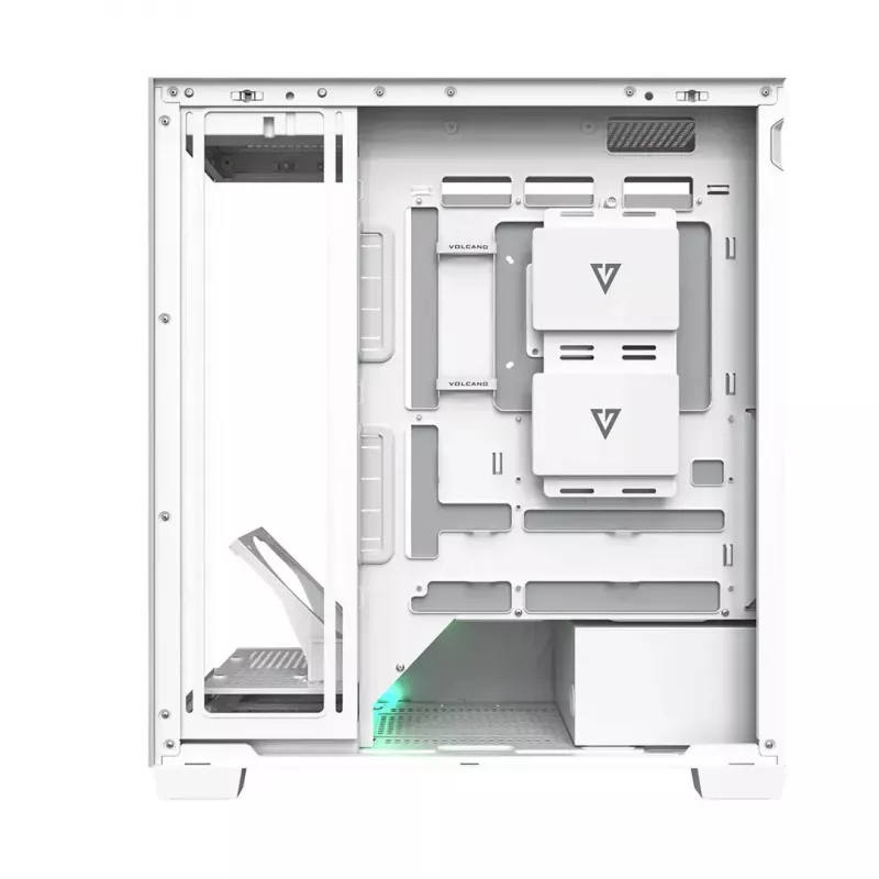 PC case MODECOM VOLCANO STELLAR PLUS MIDI WHITE — Midi Tower, microATX, tempered glass, USB-C, supports GPU 420 mm