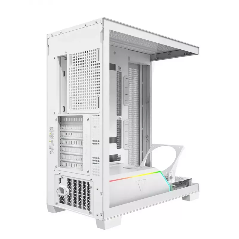 PC case MODECOM VOLCANO STELLAR PLUS MIDI WHITE — Midi Tower, microATX, tempered glass, USB-C, supports GPU 420 mm