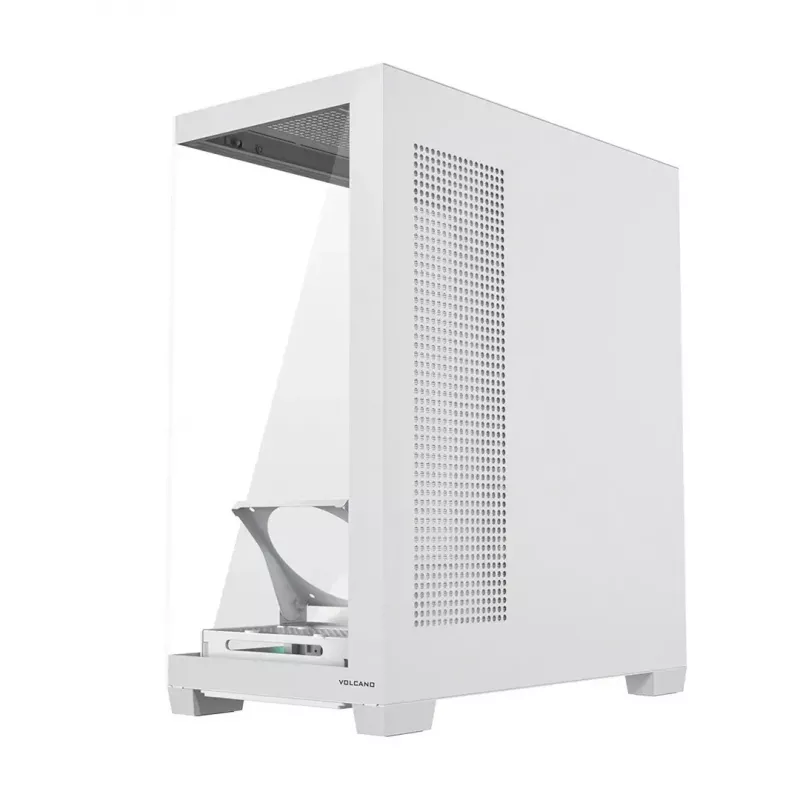 PC case MODECOM VOLCANO STELLAR PLUS MIDI WHITE — Midi Tower, microATX, tempered glass, USB-C, supports GPU 420 mm