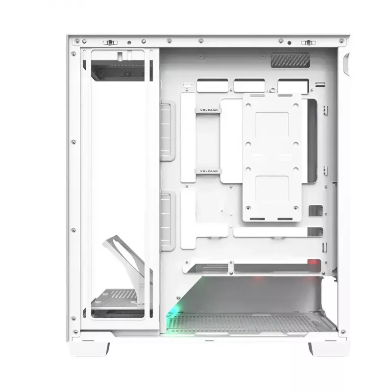 PC case MODECOM VOLCANO STELLAR PLUS MIDI WHITE — Midi Tower, microATX, tempered glass, USB-C, supports GPU 420 mm