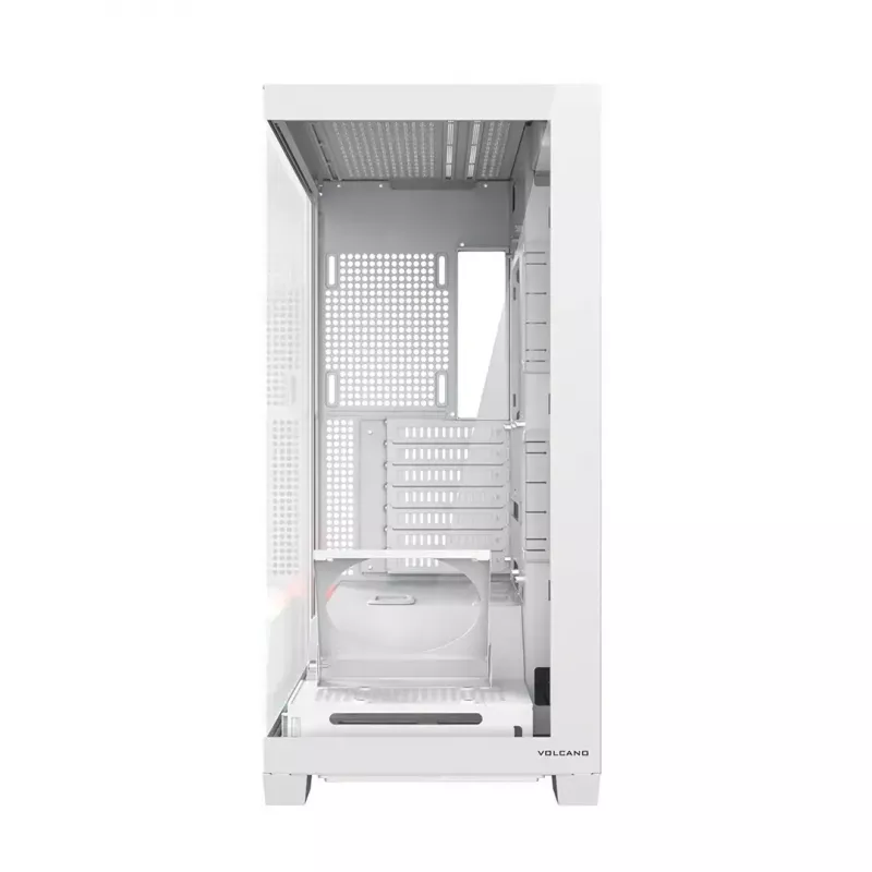 PC case MODECOM VOLCANO STELLAR PLUS MIDI WHITE — Midi Tower, microATX, tempered glass, USB-C, supports GPU 420 mm