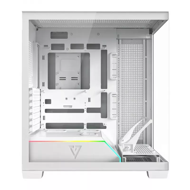 PC case MODECOM VOLCANO STELLAR PLUS MIDI WHITE — Midi Tower, microATX, tempered glass, USB-C, supports GPU 420 mm