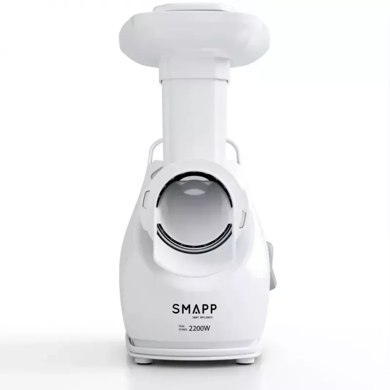 Meat Grinder SMAPP model 490.81 WHITE - 2200 W, 1 speed, 2.7 kg/min, 3 strainers, white, shredding attachment