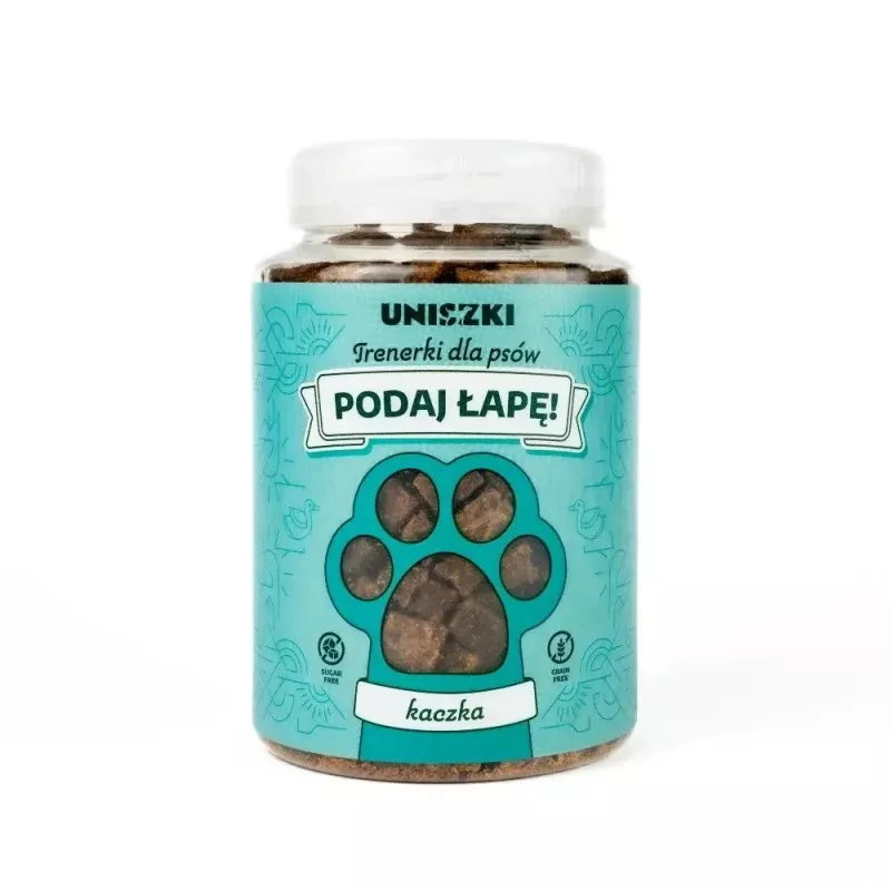 Wet training treats UNISZKI Trenerki kaczka 210 g — duck-flavored dog training snacks