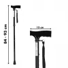 ActionMed LI100AM folding walking cane, black